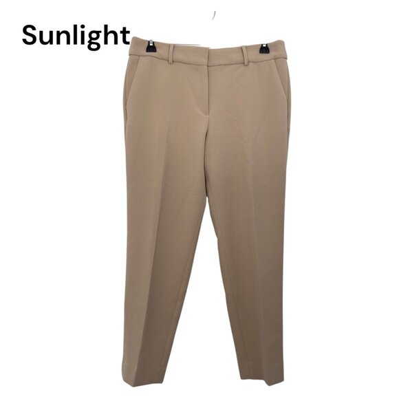 Talbots Womens Hampshire Ankle Pants Size 12 Beige Stretch Fabric Blend - Picture 1 of 16